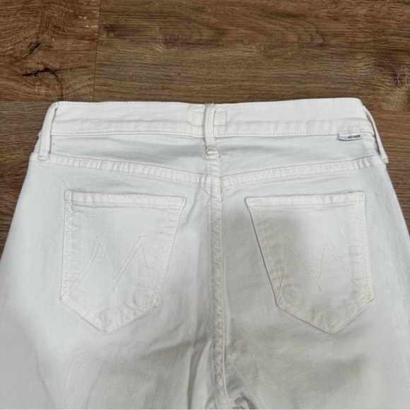 Mother The Dropout Jeans Color Off- White Mid Rise Boyfriend Skinny Cut‎ Size 24 - Picture 5 of 7